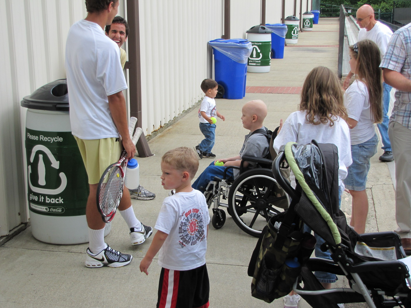 Nolan playing outside with the guys at the end of practice.