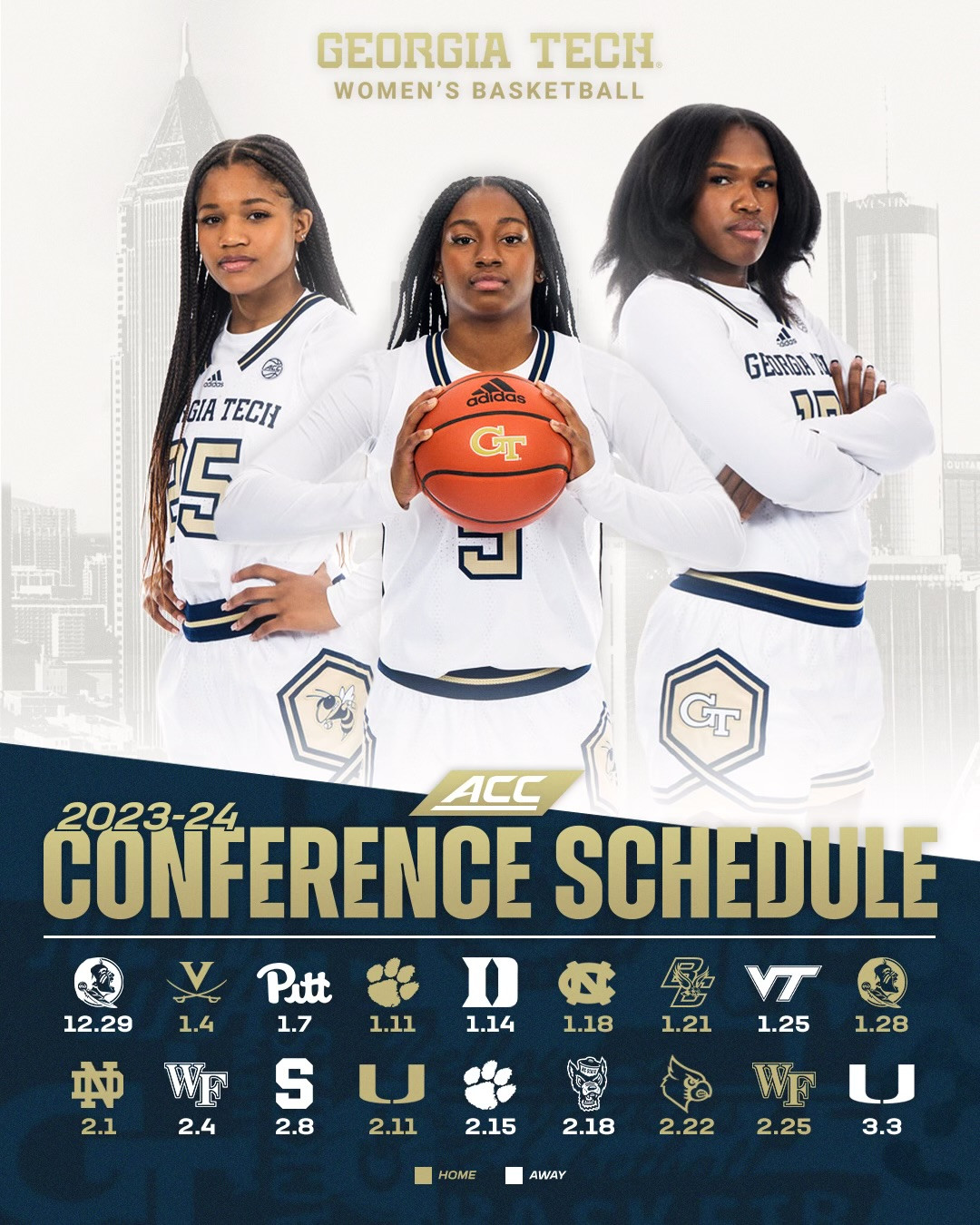Georgia tech basketball outlet schedule