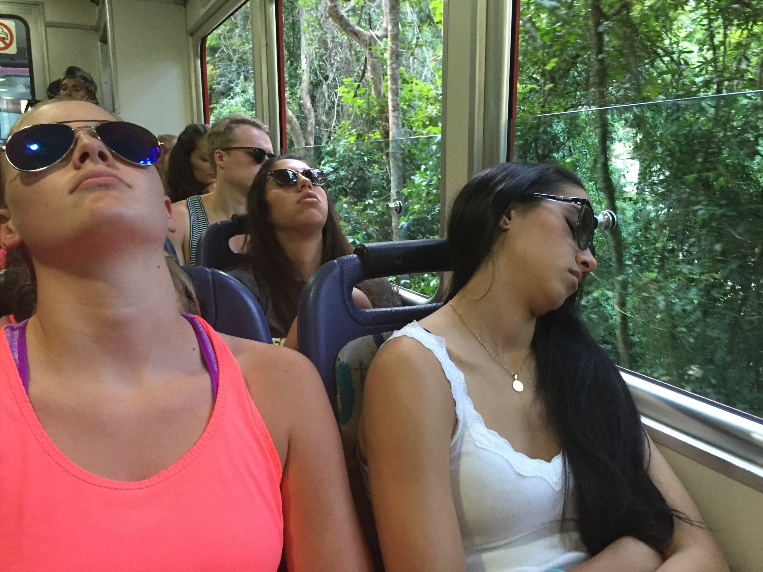 Sleeping on the train