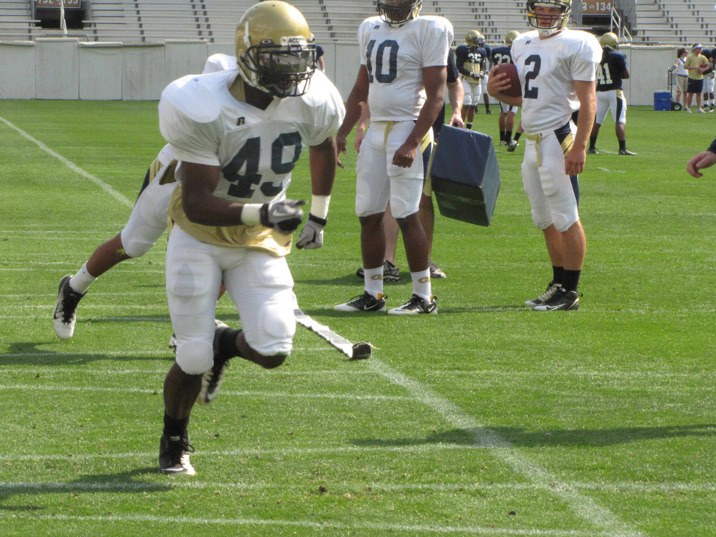Jamal Paige - Georgia Tech Football Practice - April 4, 2011