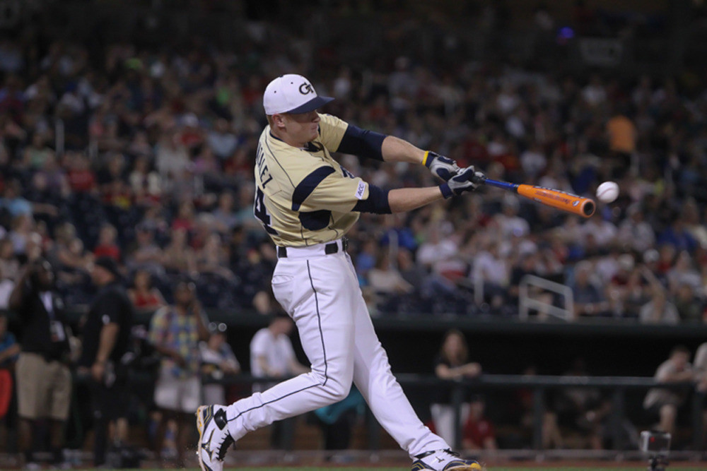 Matt Gonzalez at the 2013 TD Ameritrade College Home Run Derby in Omaha (photo by Michael Spomer)