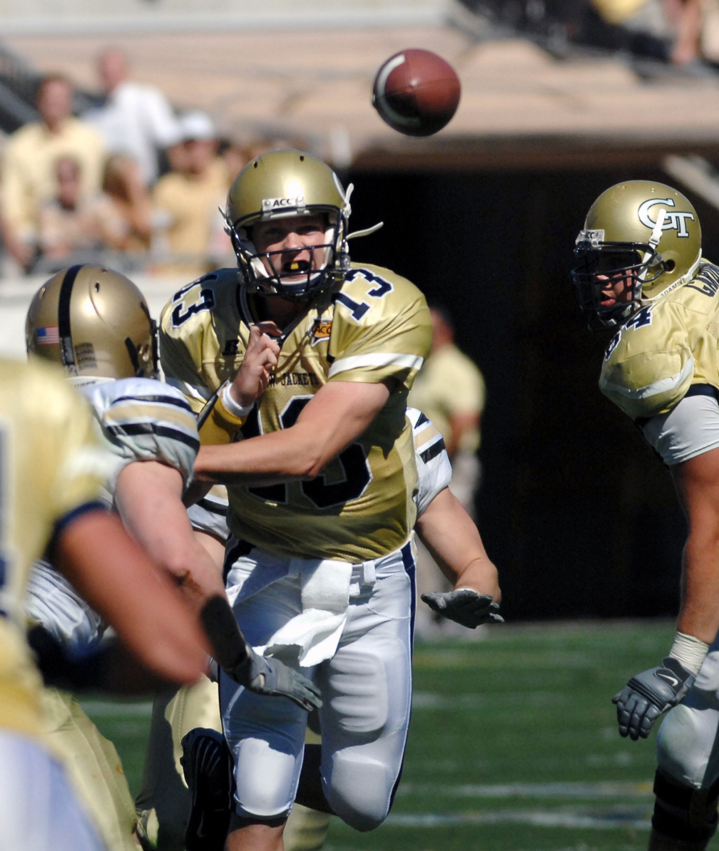Taylor Bennett throws a pass against Army during the second quarter Saturday. (AP Photo/Gregory Smith)