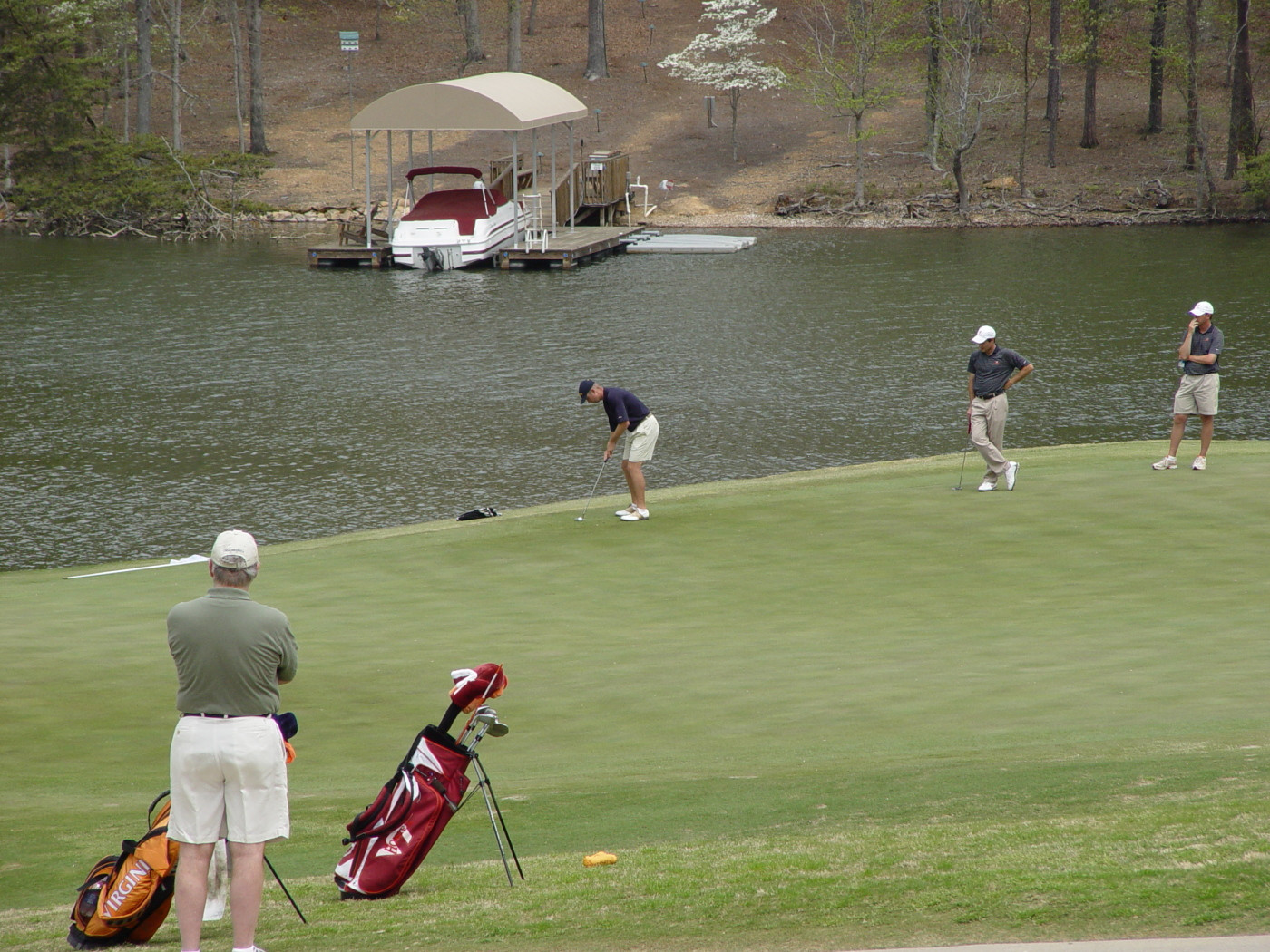 Taylor Hall attempts a birdie putt at No. 14 during round two of the ACC Golf Championship, April 19, 2008.
