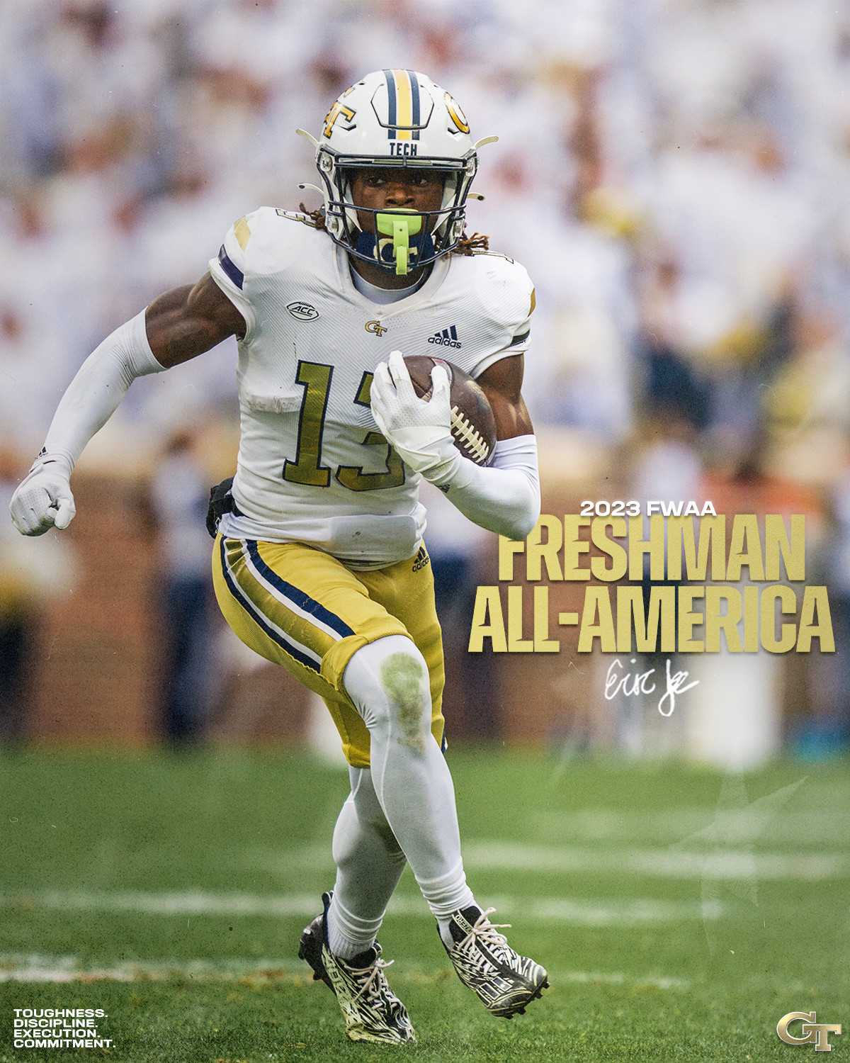 Singleton Jr. Named FWAA Freshman AllAmerica Football — Tech