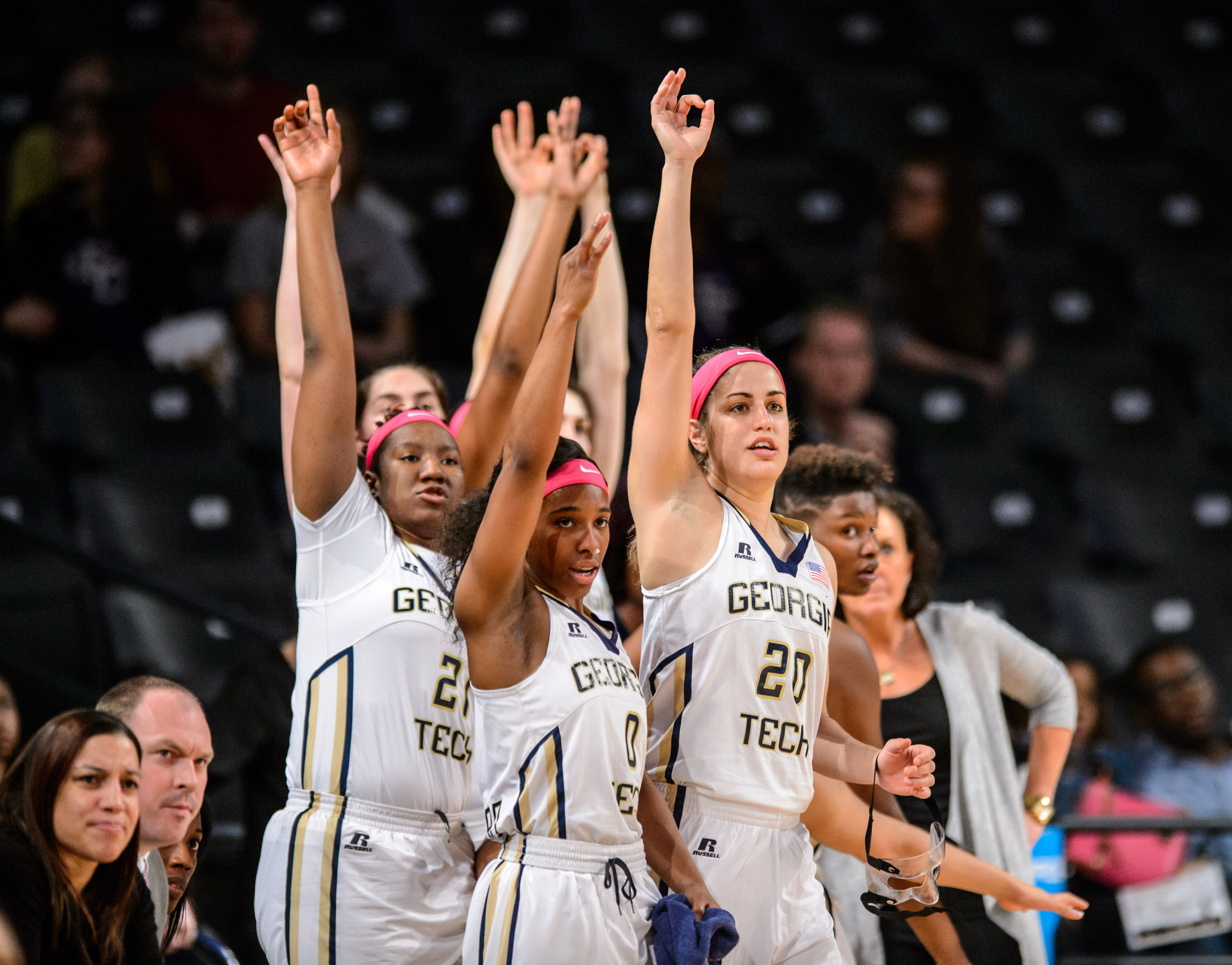 The bench reacts