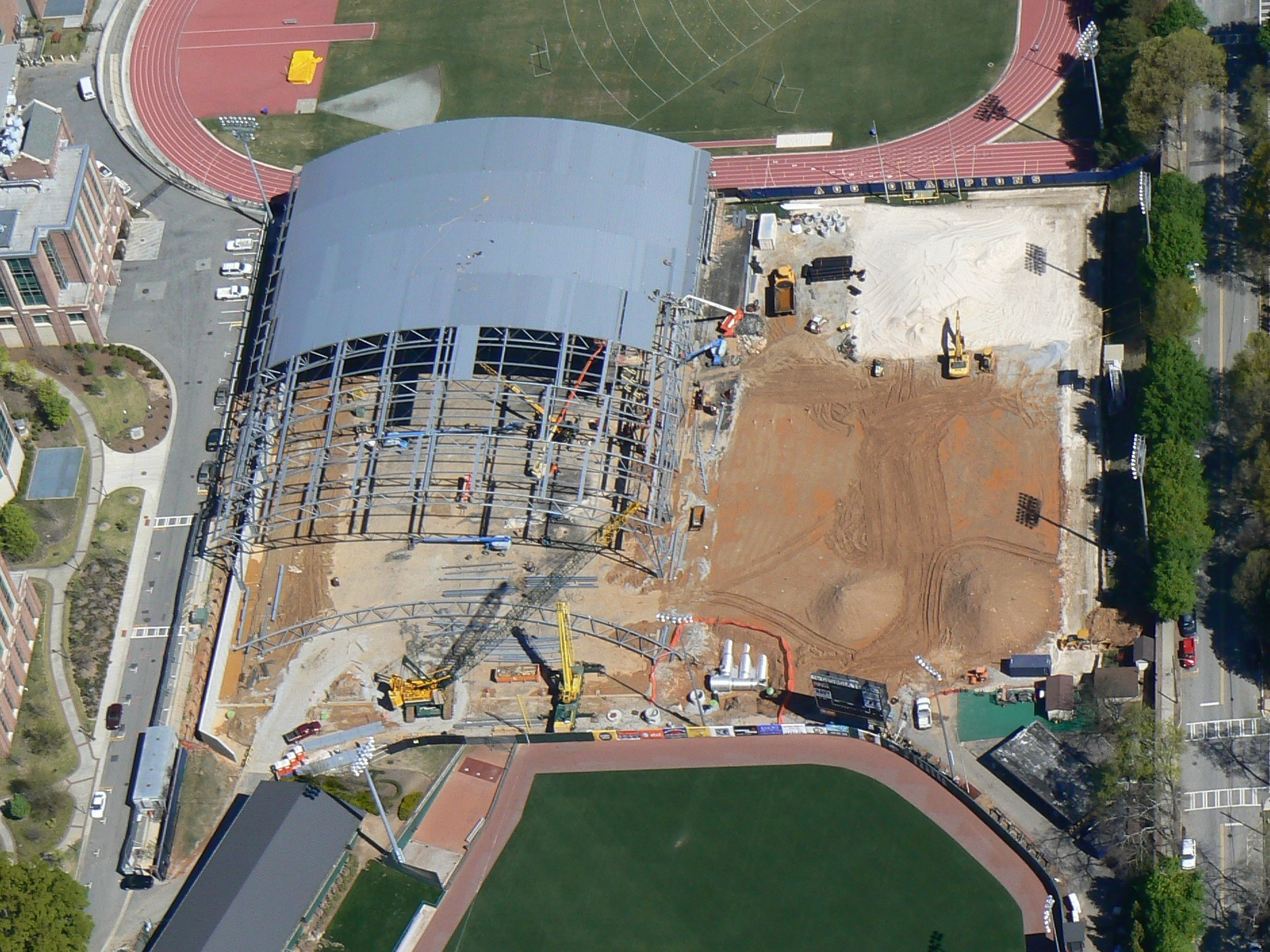Week 14 - Photo taken on April 3, 2011 - Aerial photo of the Brock Practice Facility