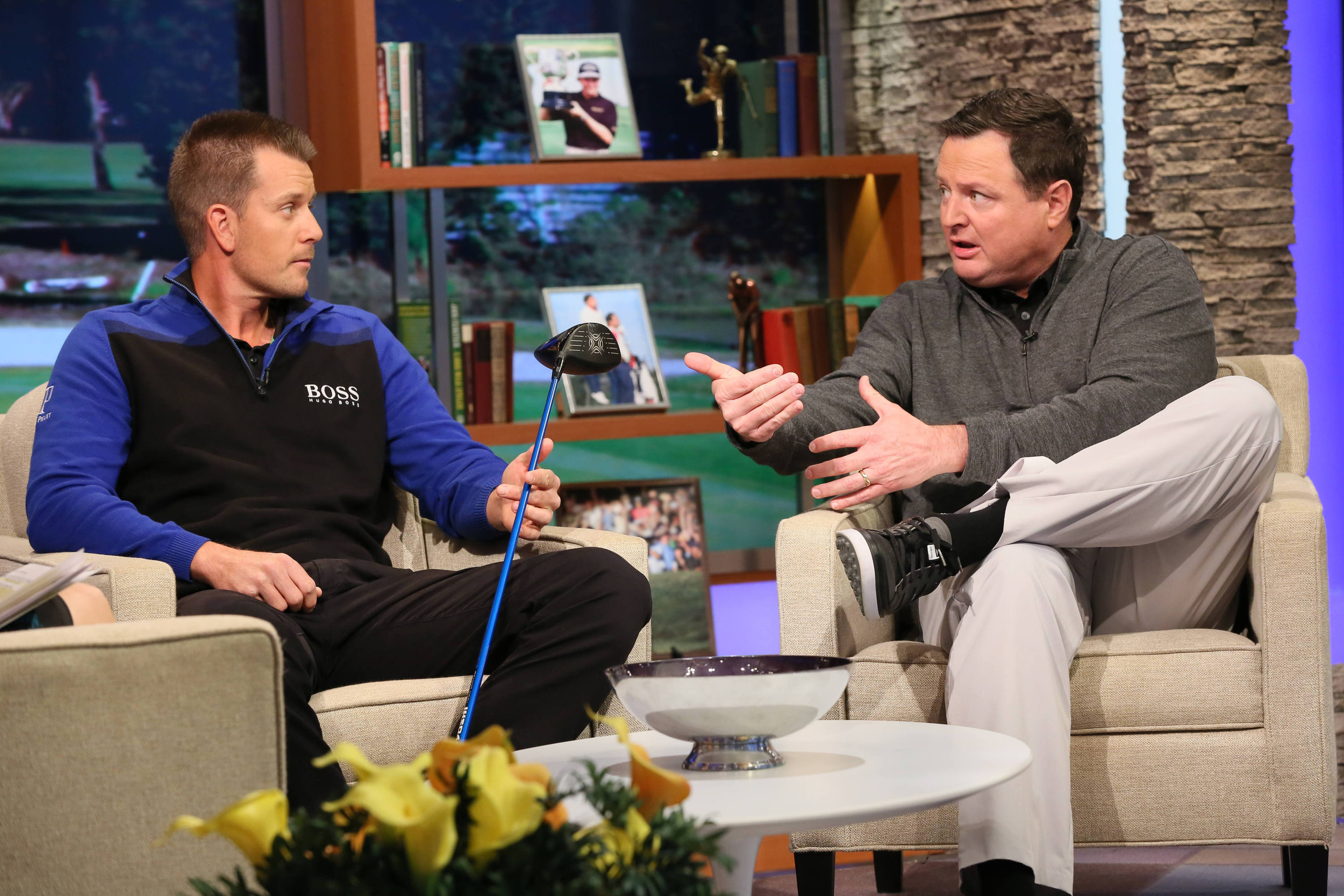Morning Drive -- Season: 4 -- Pictured: Henrik Stenson, Charlie Rymer- (Photo by: Jessica Danser/Golf Channel)