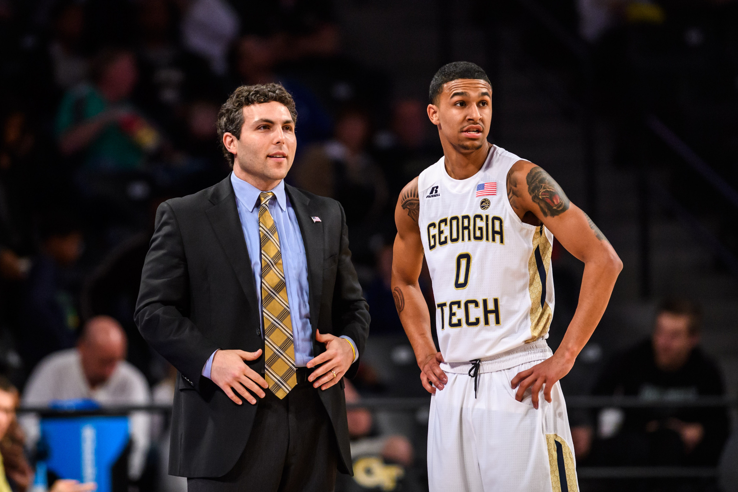 Justin Moore (0), Coach Josh Pastner