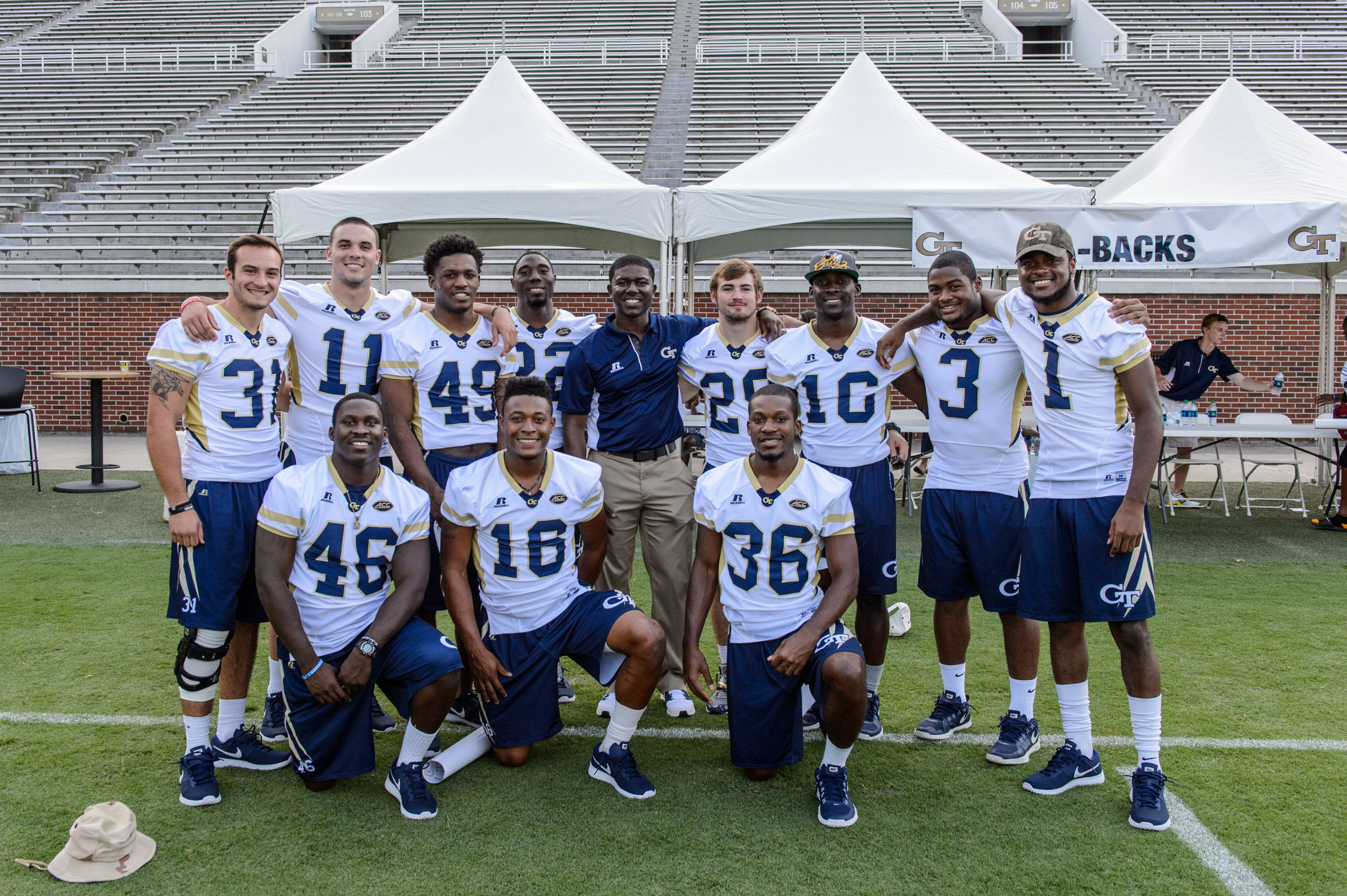 The A-Backs with Coach Owens