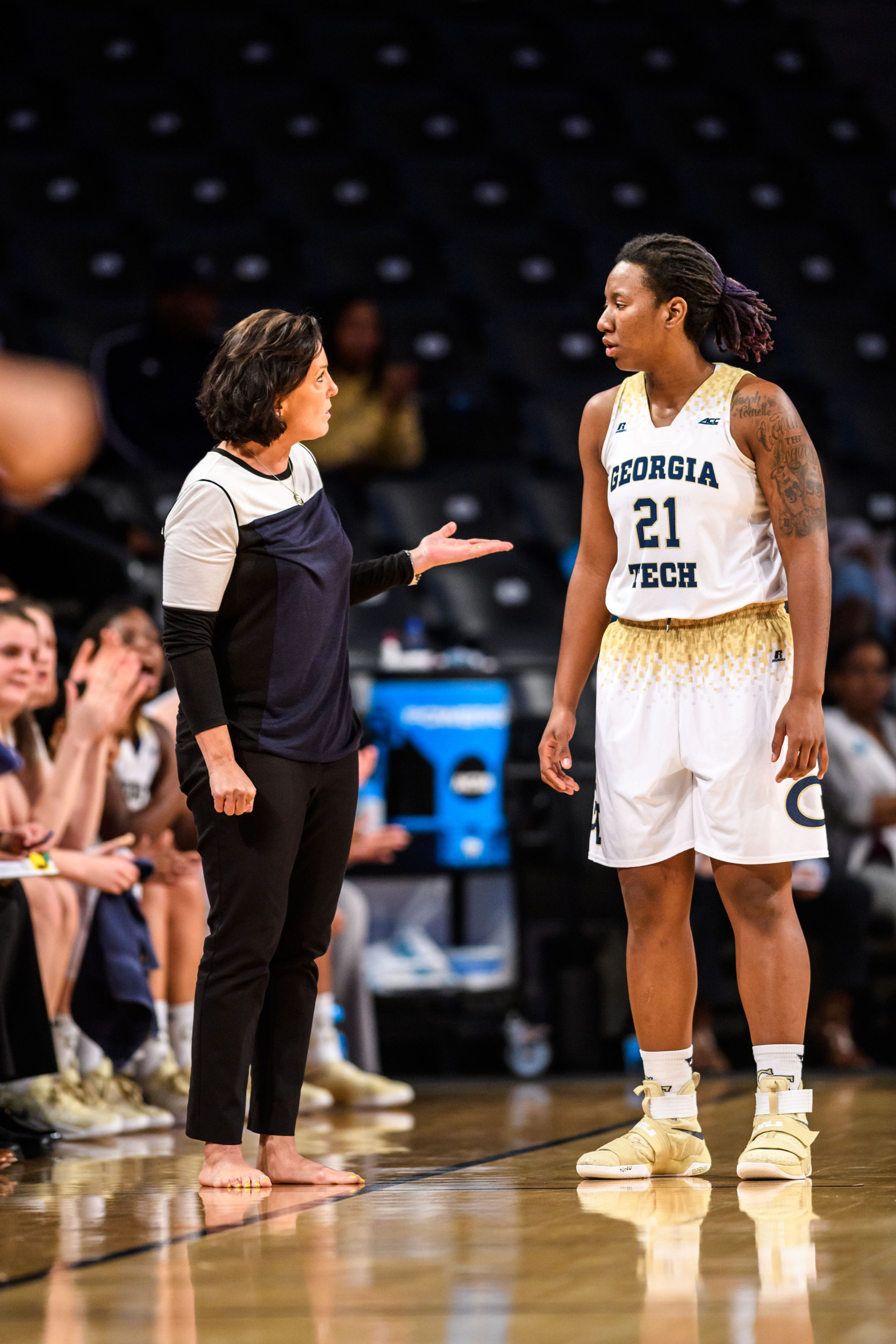 Coach MaChelle Joseph, Zaire O'Neil (21)