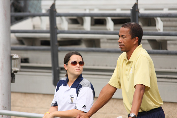 Head Coach Bryan Shelton with team trainer