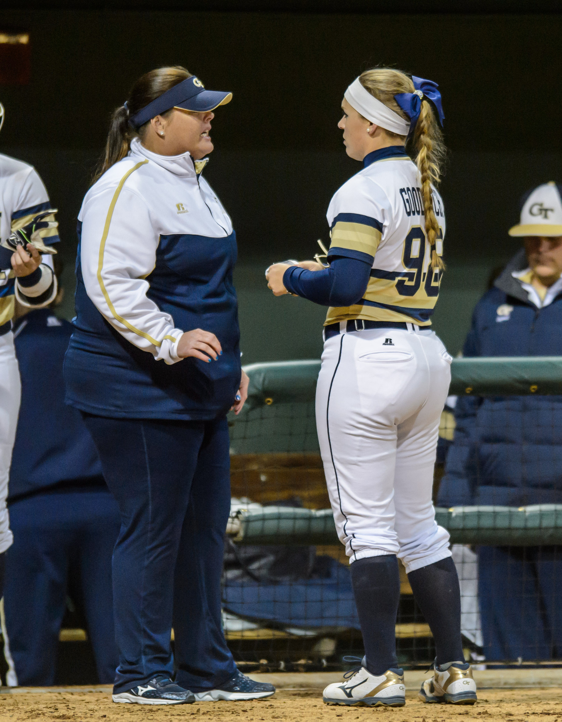 Jenna Goodrich (98), Assistant Coach Erin Wright