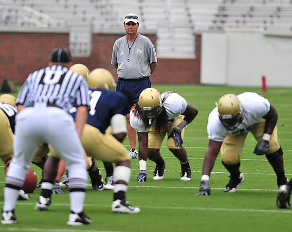 Georgia Tech FootballScrimmage PracticeAugust 14, 2010Bobby Dodd StadiumPaul Johnson