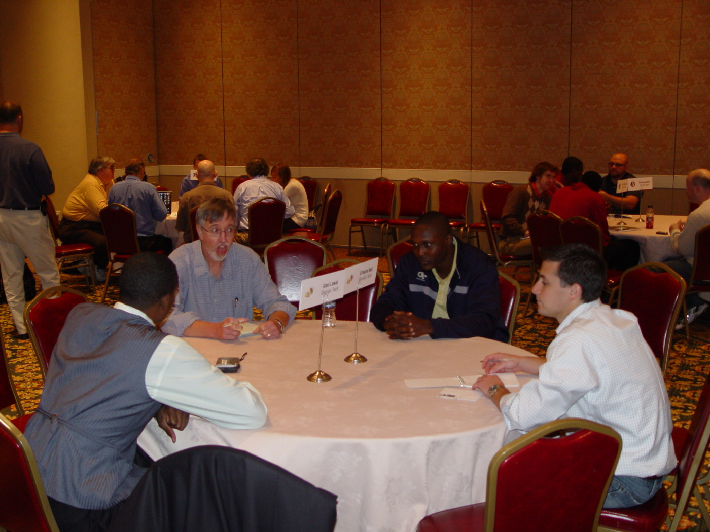 Gani Lawal and D'Andre Bell with print media