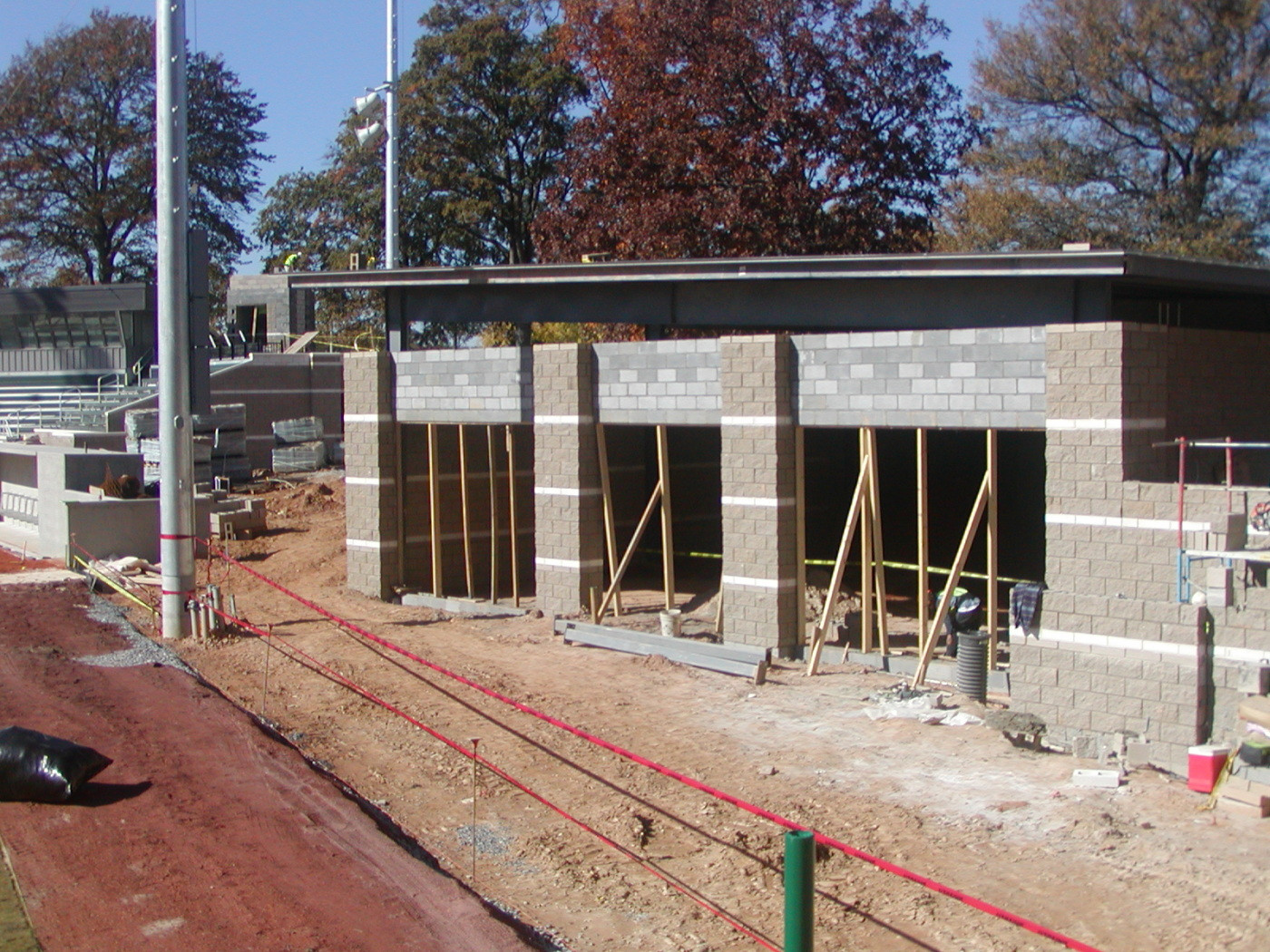 Work continues on covered practice area - 11/10/08