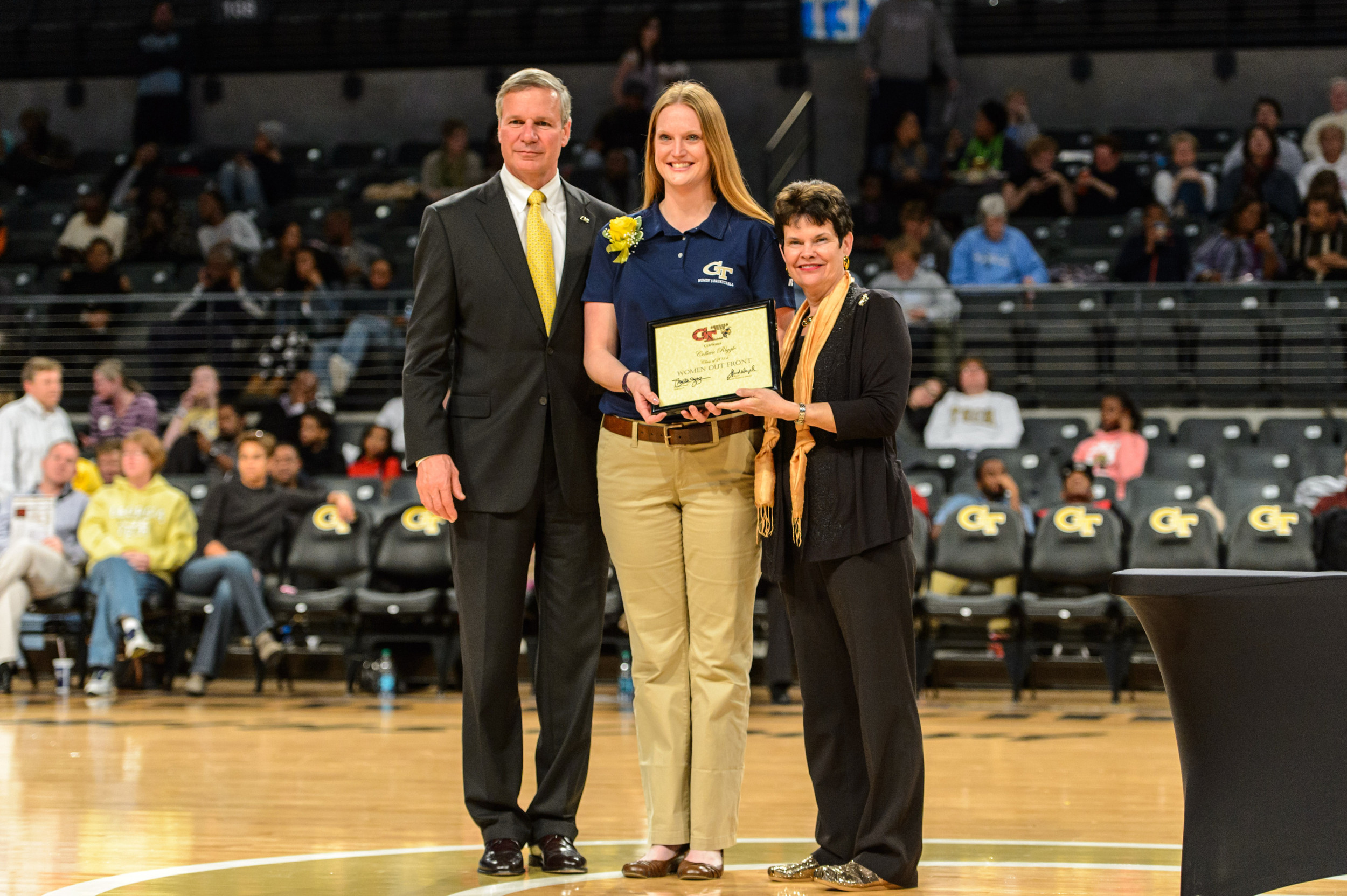 President Bud Peterson and his wife, Val, present the Class of 2014 for Women Out Front