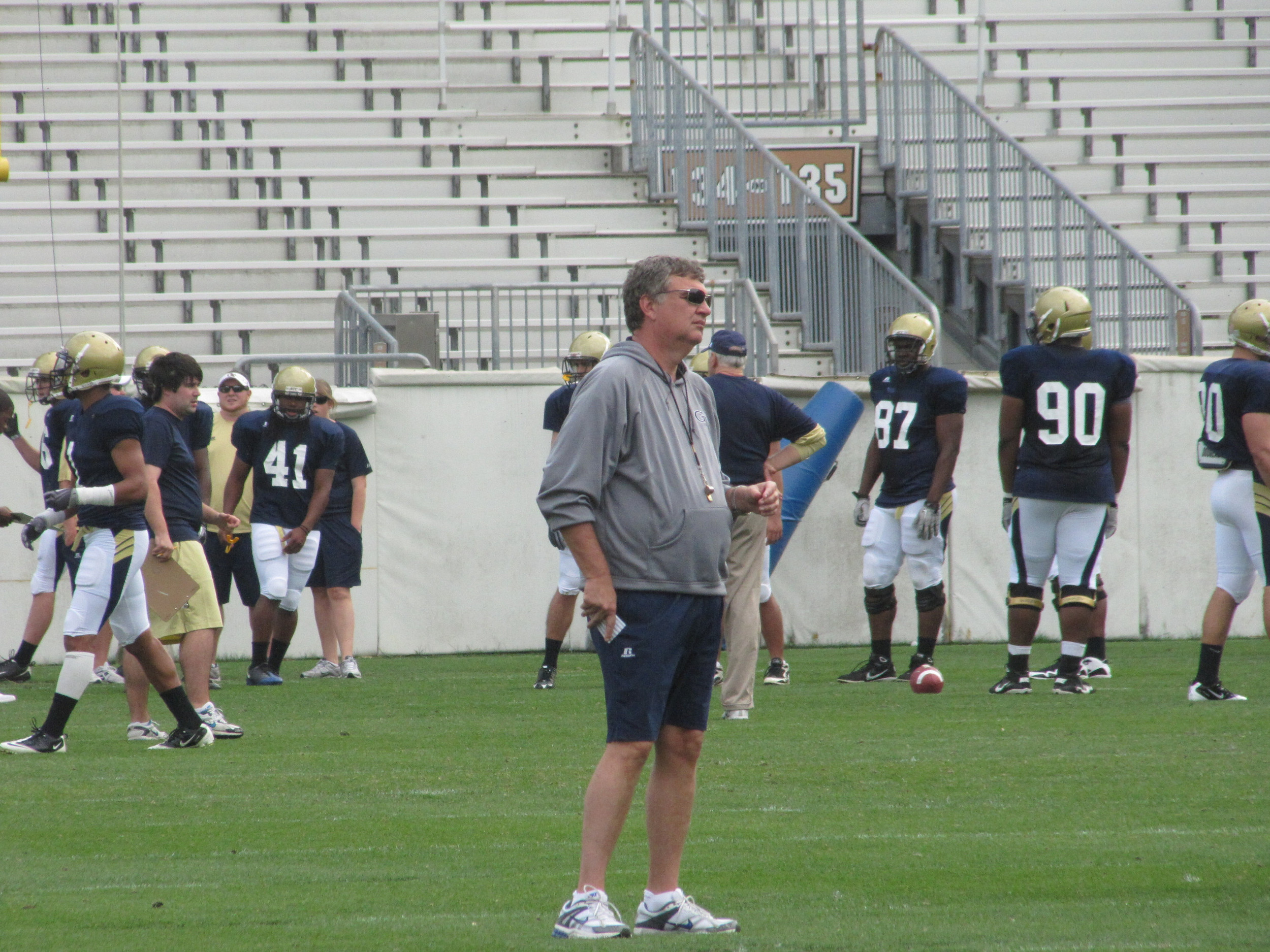Head Coach Paul Johnson - Georgia Tech Football Practice - April 4, 2011