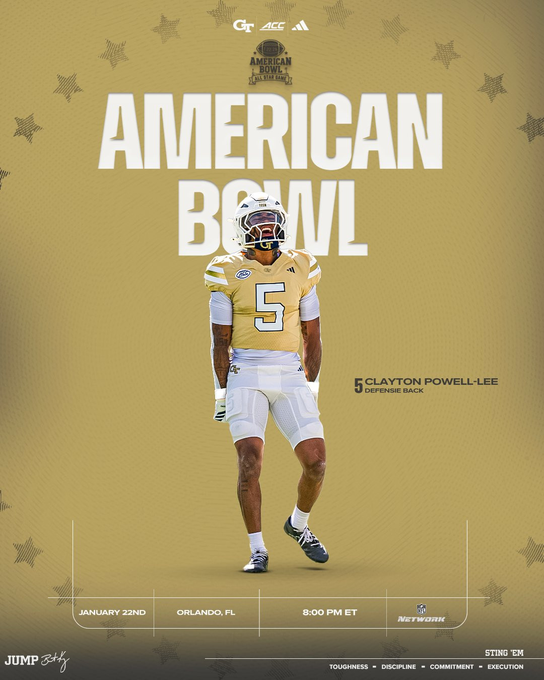 Powell-Lee Headed to American Bowl - Georgia Tech Yellow Jackets