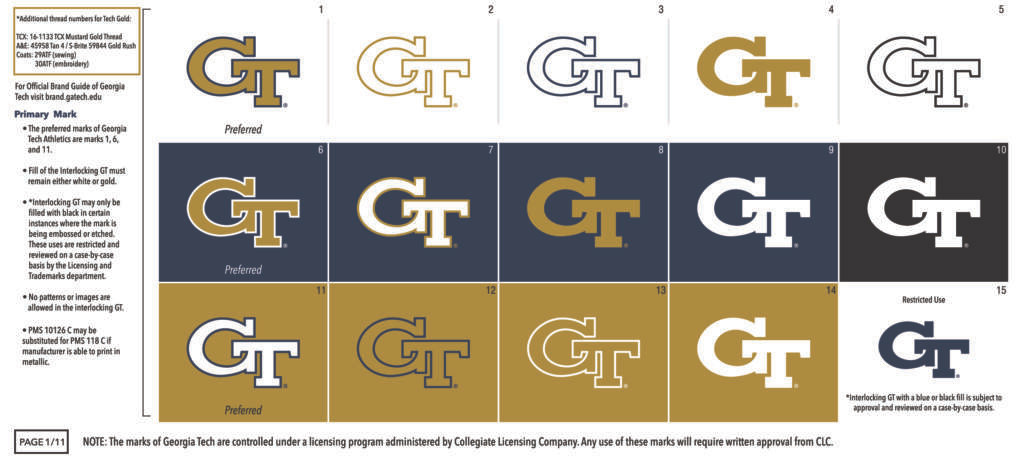Brand Guidelines for the interlocking GT