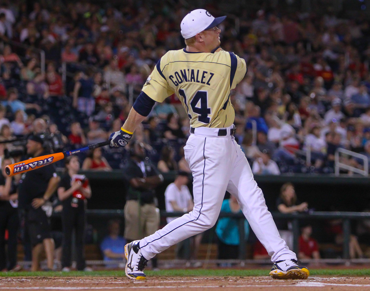 Matt Gonzalez at the 2013 TD Ameritrade College Home Run Derby in Omaha (photo by Michael Spomer)