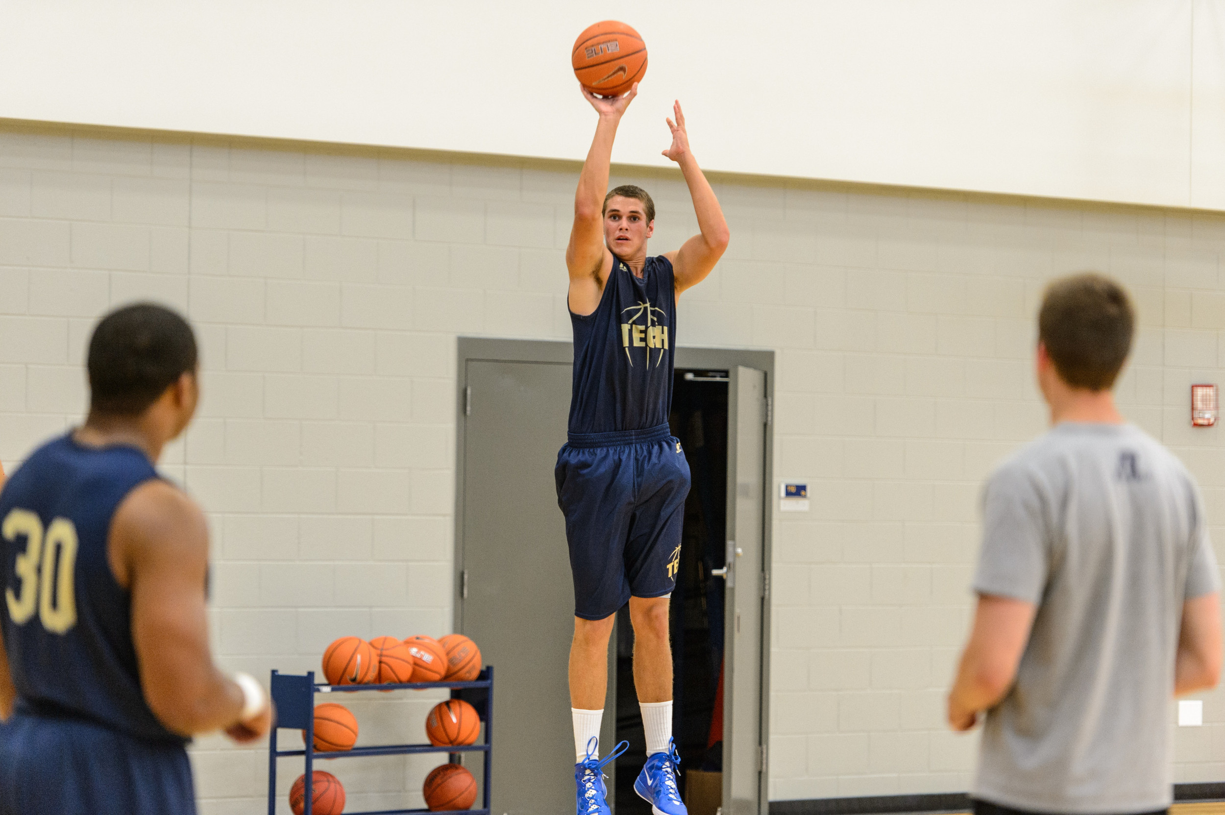 Rand Rowland during 2013 summer workouts at the Zelnak Center.