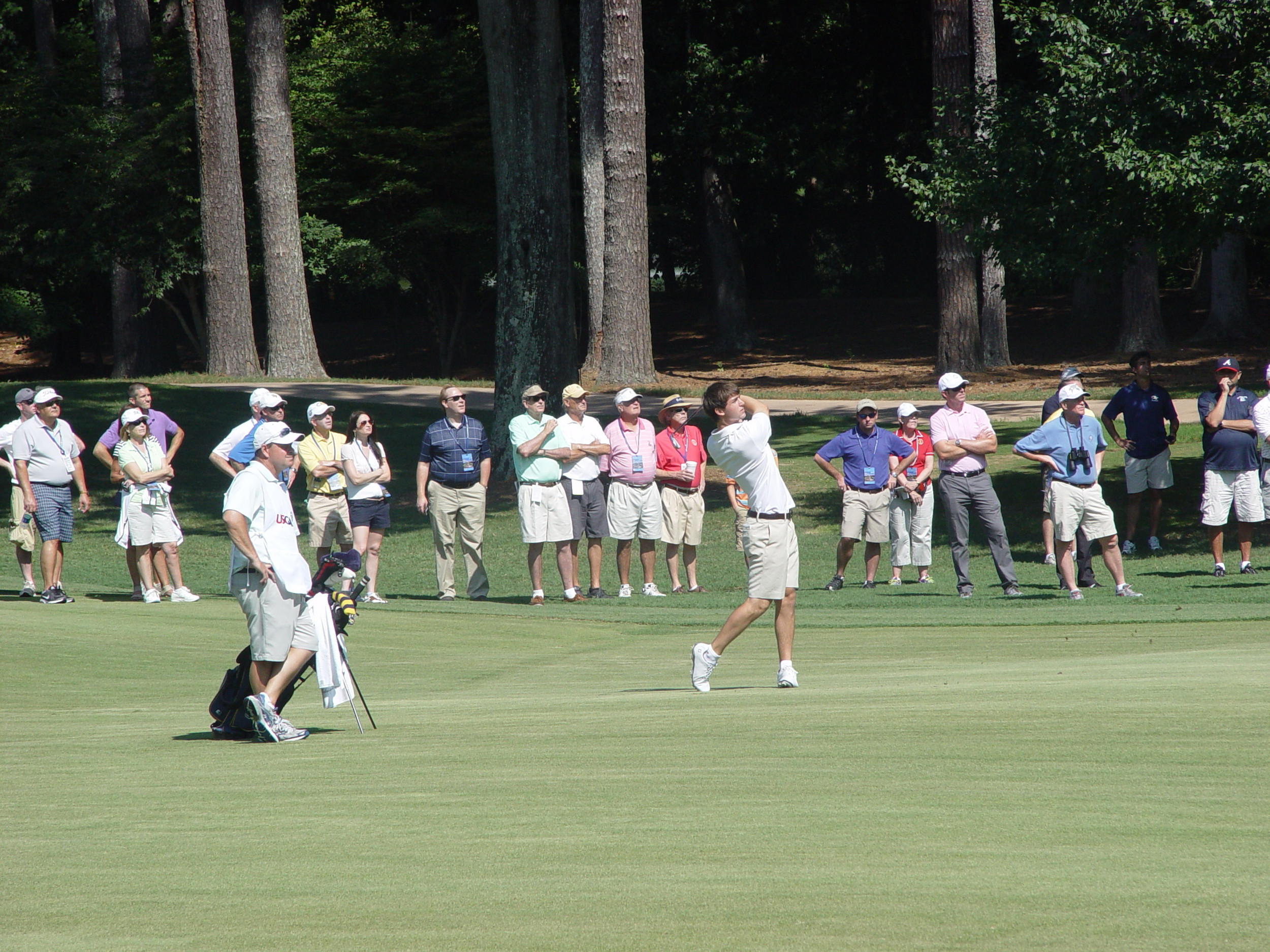 Ollie Schniederjans during the second round of match play at the U.S. Amateur, August 14, 2014, Atlanta Athletic Club, Johns Creek, Ga.