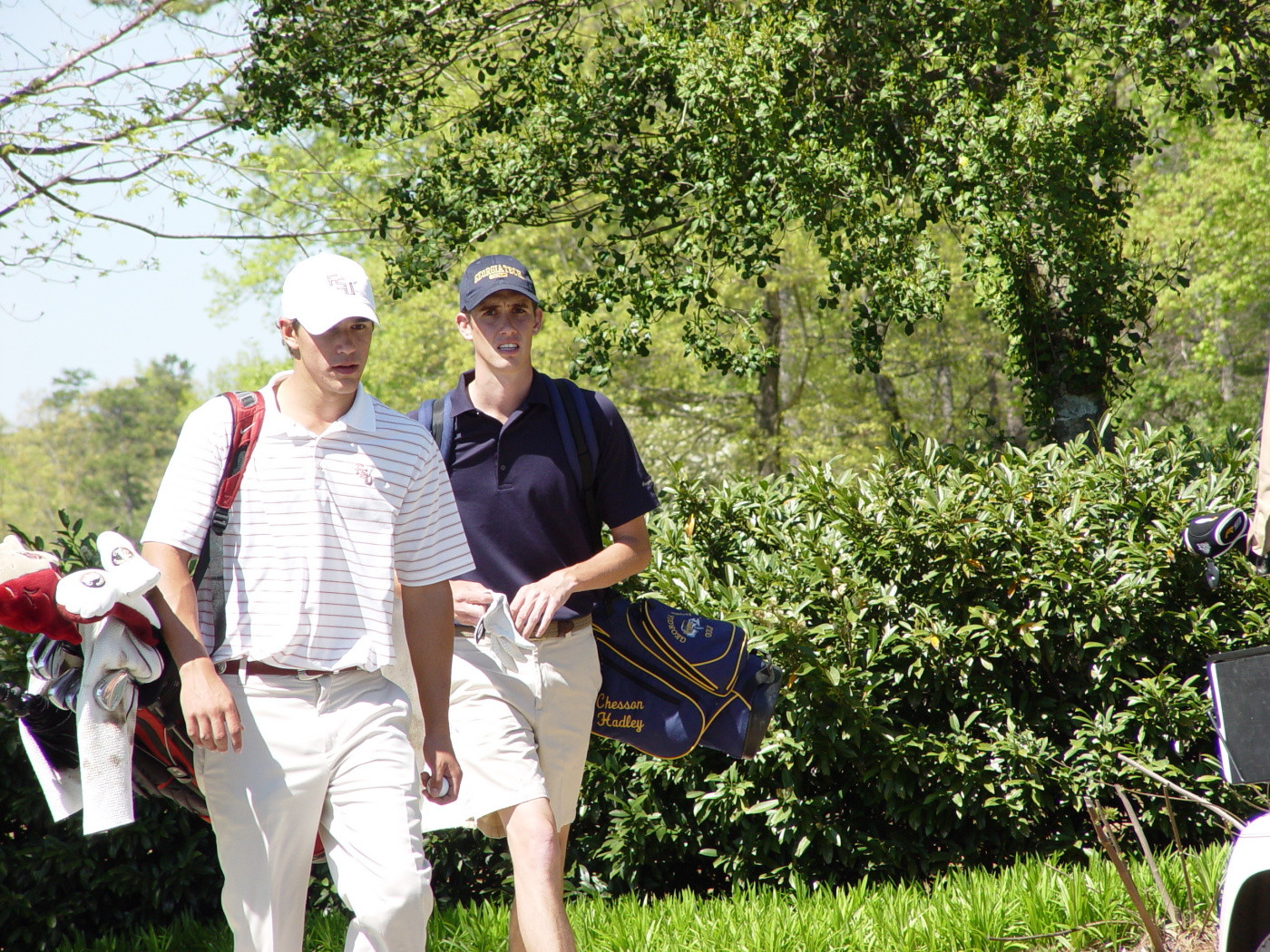 Chesson Hadley approaches the 14th tee in the first round of ACC Golf Championship - April 17, 2009