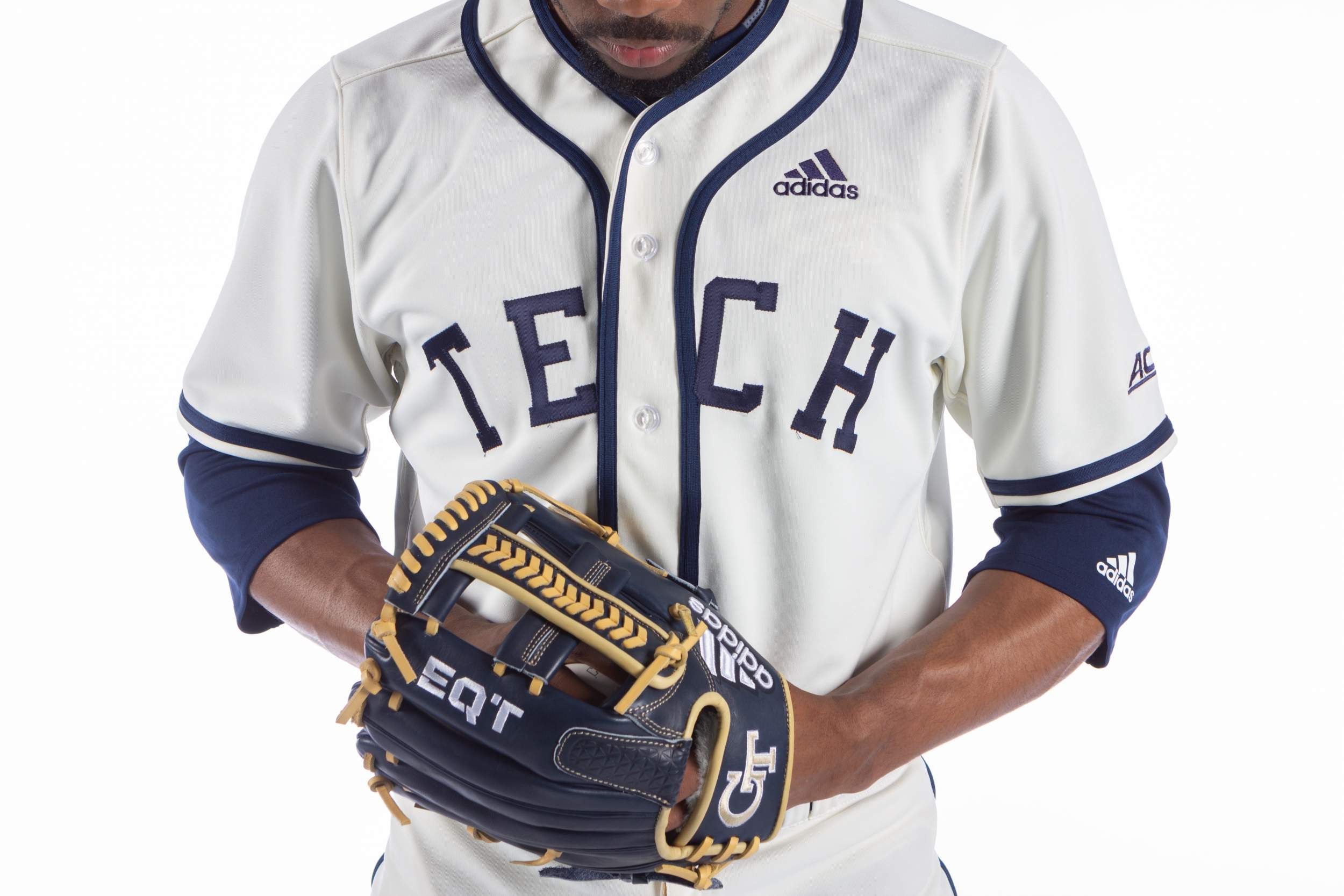 Georgia Tech Adidas Baseball Icon Short Sleeve Hoodie