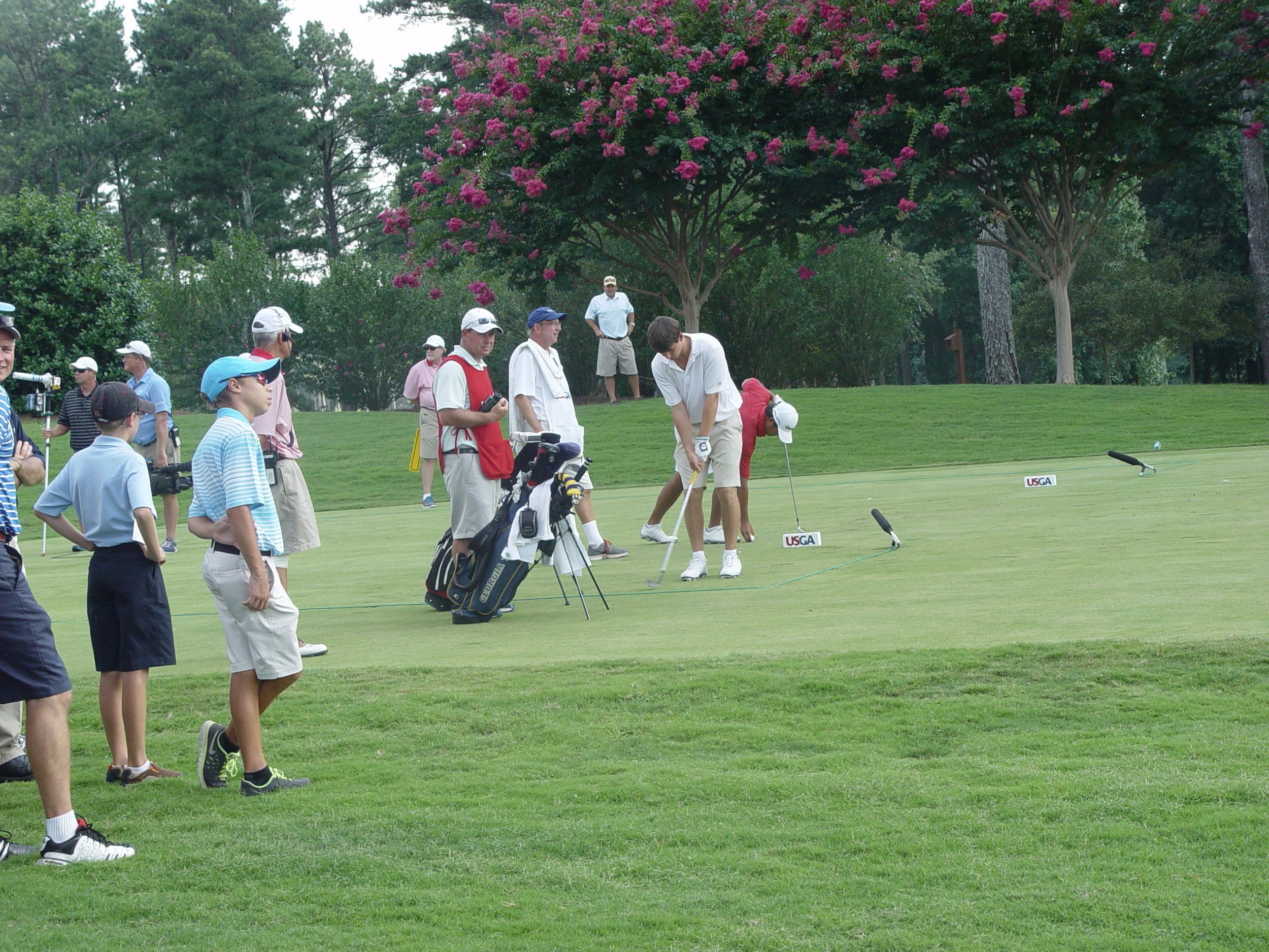 Ollie Schniederjans during his third-round match at the U.S. Amateur, August 14, 2014, Atlanta Athletic Club, Johns Creek, Ga.