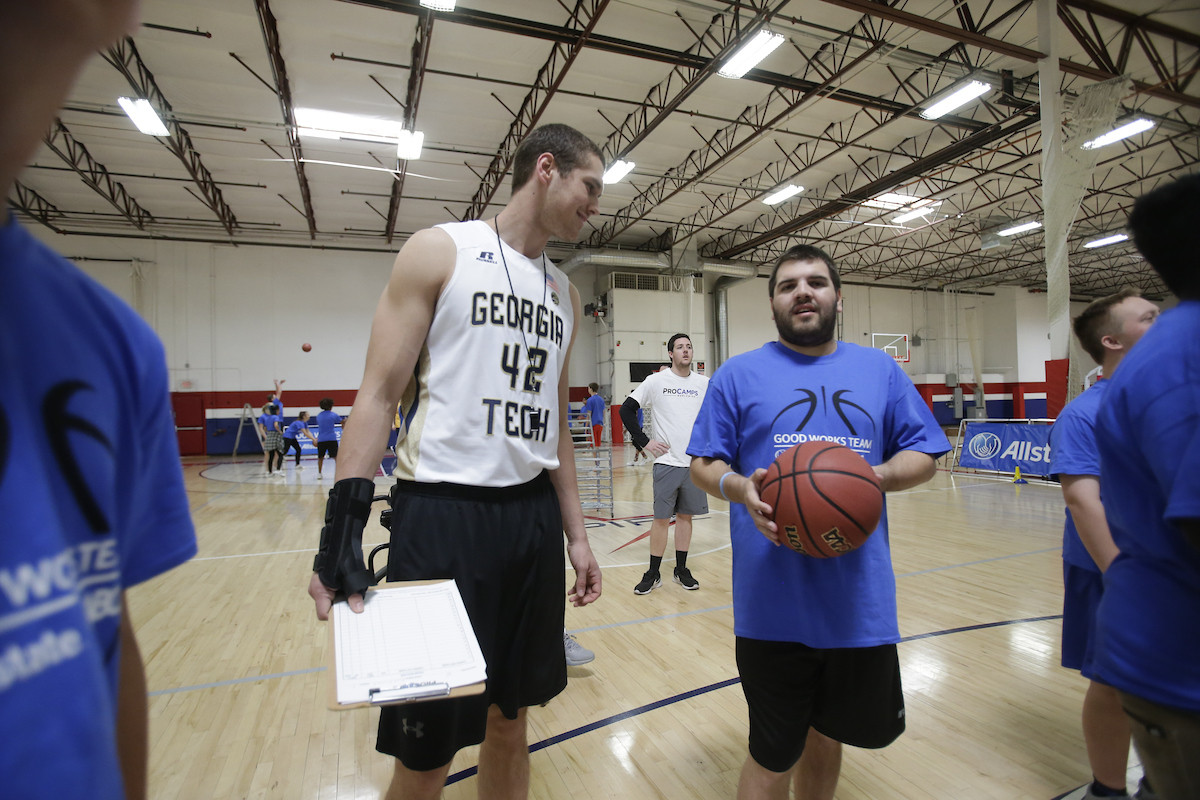 Rand Rowland at the 2017 Final Four - NABC Allstate Good Works Team