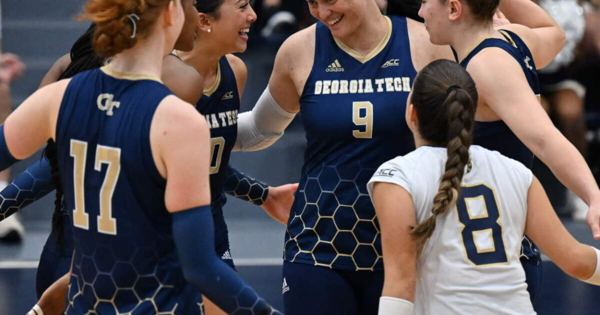 VIDEO Volleyball ACC Opening Weekend Highlights Tech Yellow