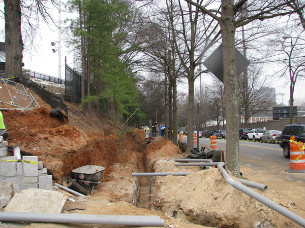 Work continues along Fowler Street
