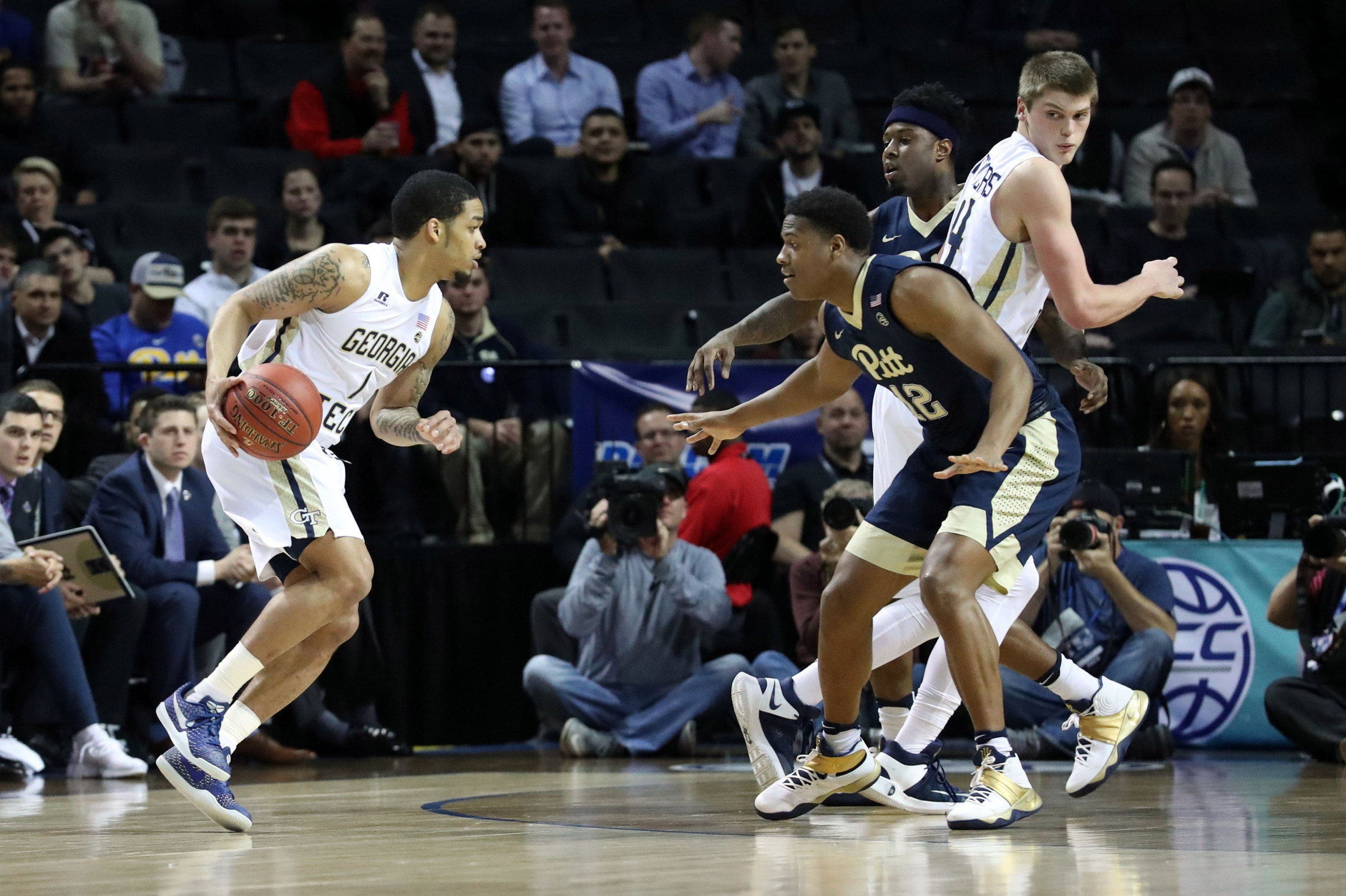 Guard Tadric Jackson drives the ball during the first half against the Pittsburgh Panthers during the ACC Conference Tournament at Barclays Center. Credit: Anthony Gruppuso-USA TODAY Sports