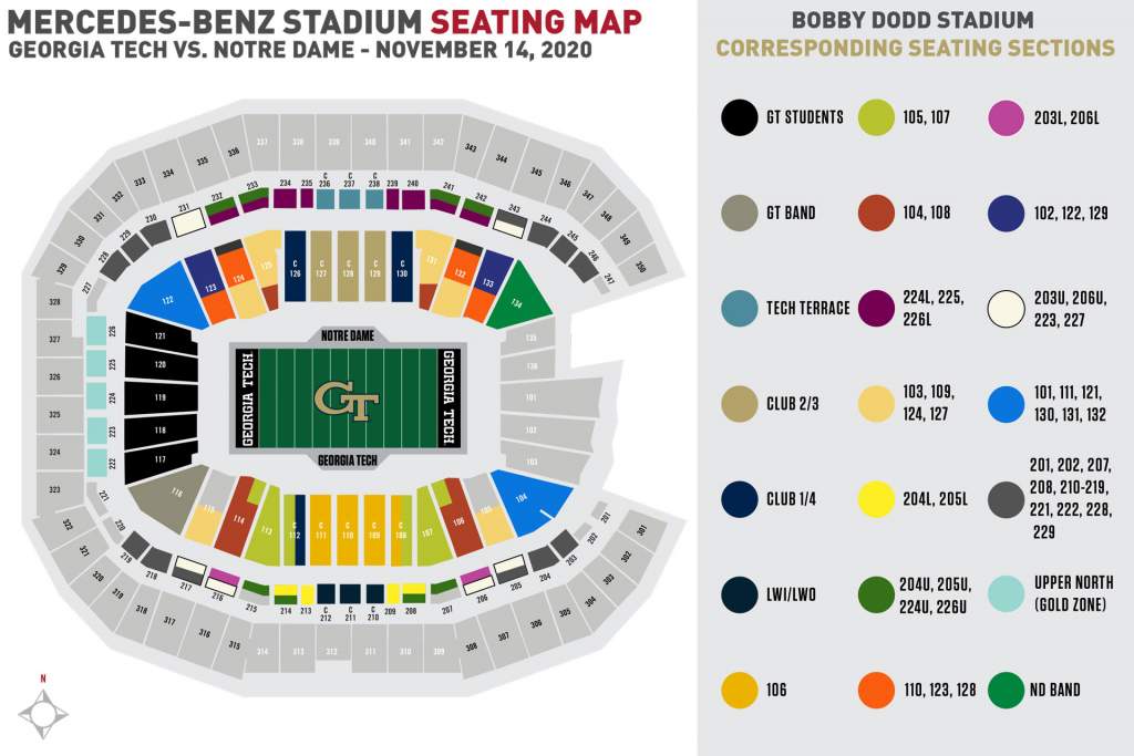 Notre Dame Seating Chart