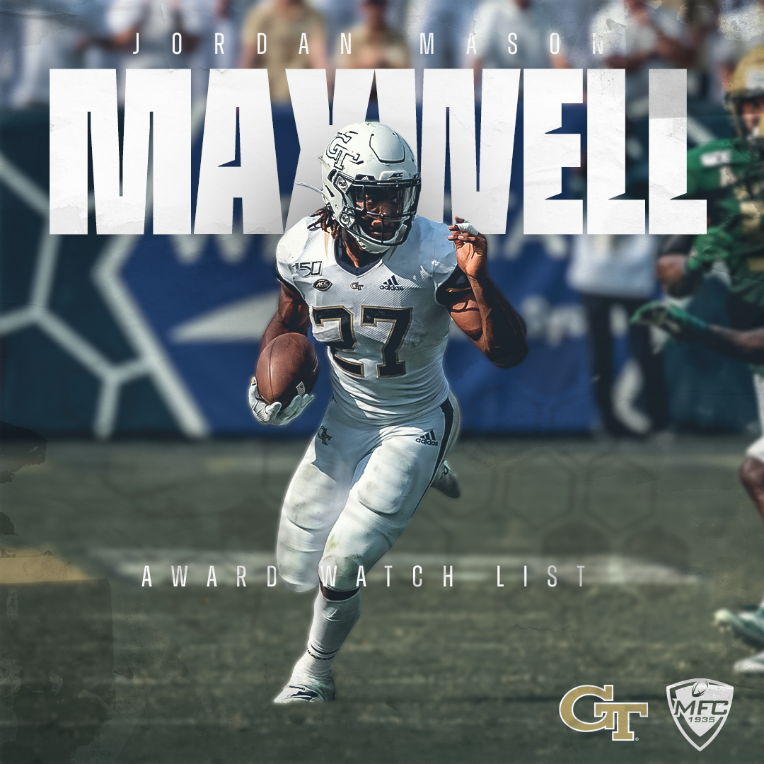 Tech’s Mason on Maxwell Award Watch List Football — Tech