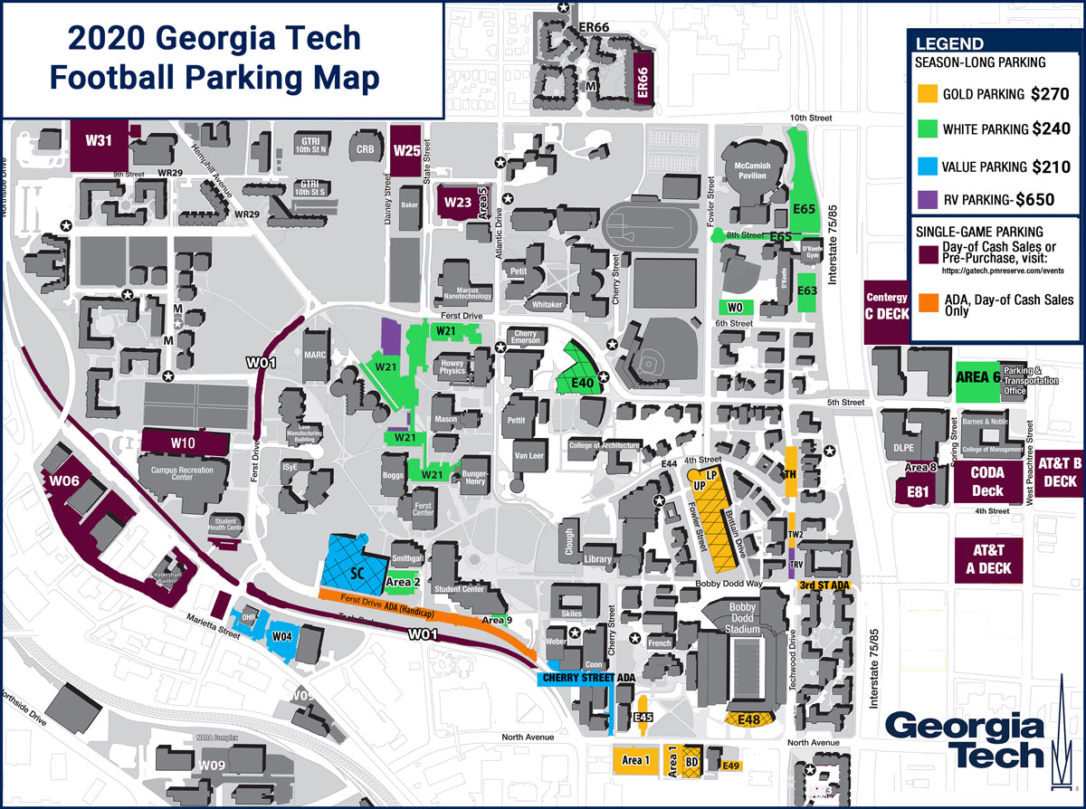 Tech Yellow Jackets Official Athletic Site Football Parking
