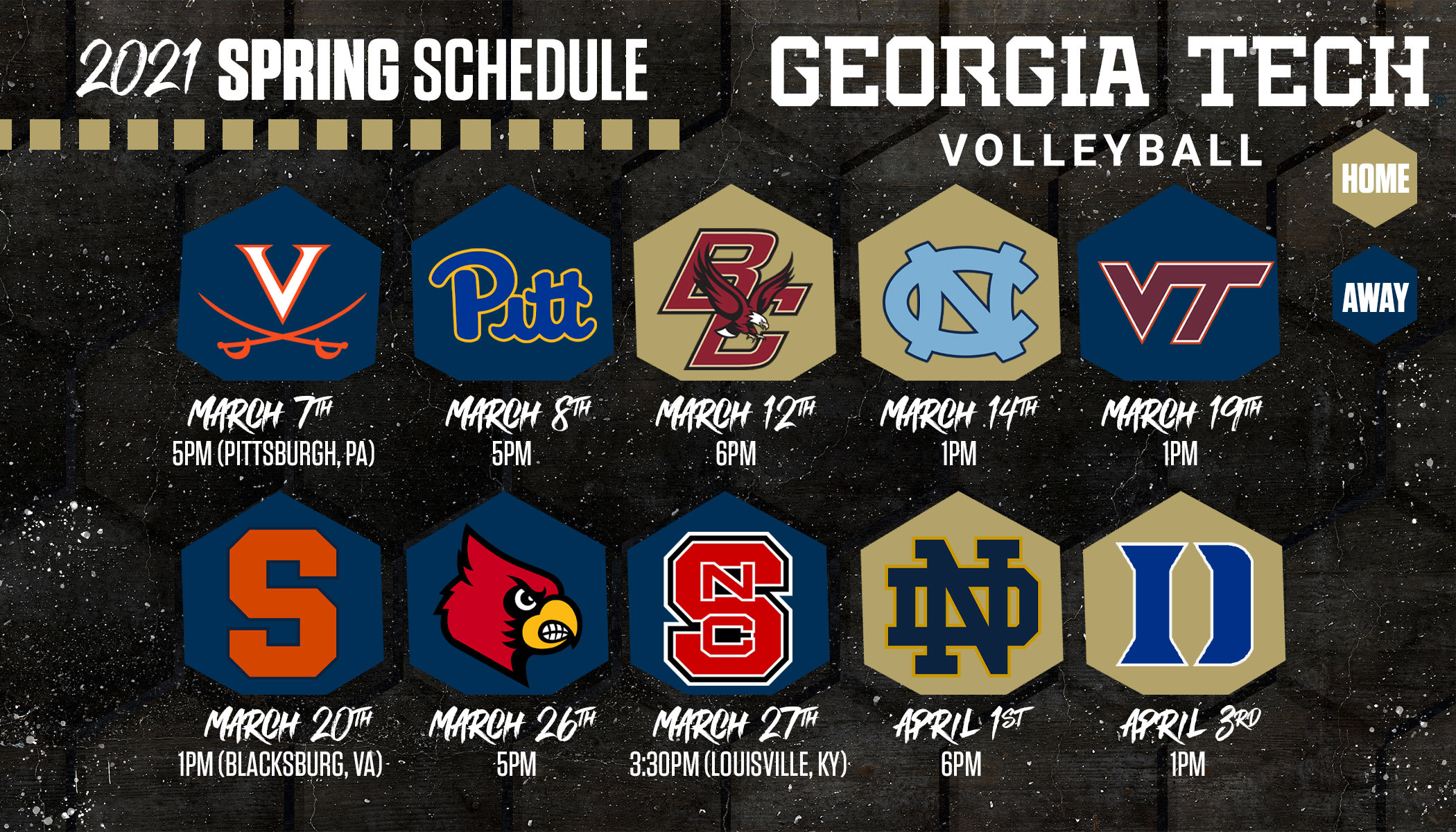 No. 17 Volleyball Releases 2021 Spring Schedule – Georgia Tech Yellow Jackets
